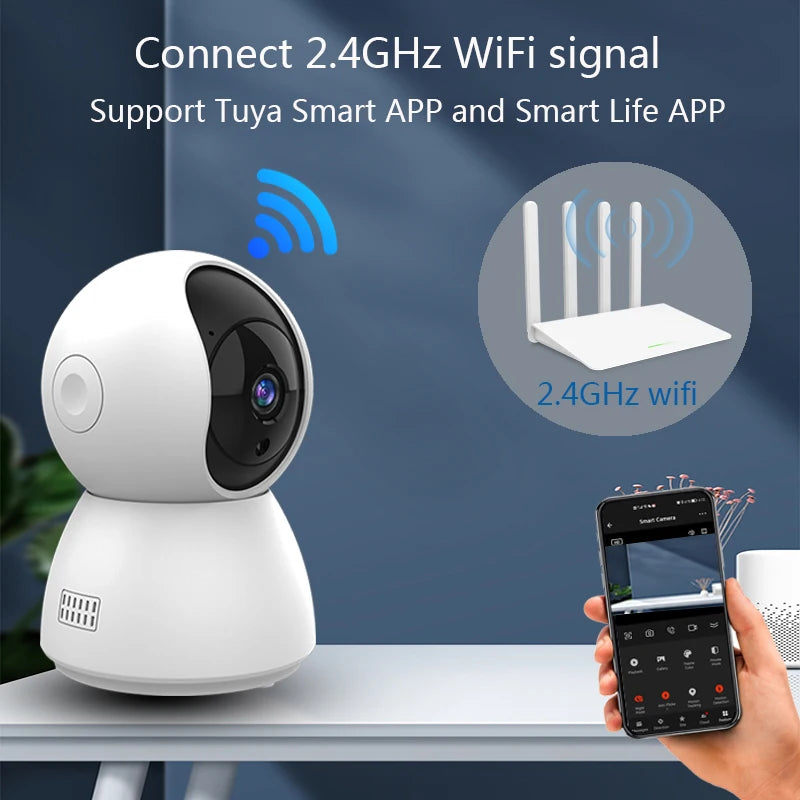 4MP Smart WiFi Indoor Camera with Auto-Tracking and Baby Monitor