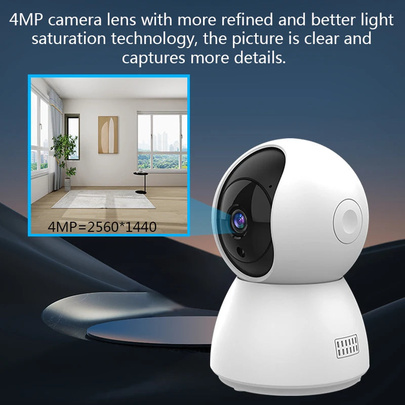 4MP Smart WiFi Indoor Camera with Auto-Tracking and Baby Monitor